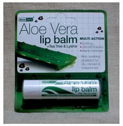 Aloe Vera Lip Balm + Tea Tree & Lysine 4g