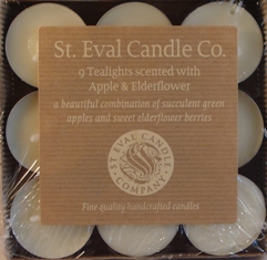 St Eval Candles: St Eval, Apple & Elderflower Scented Tealights (9) available online here