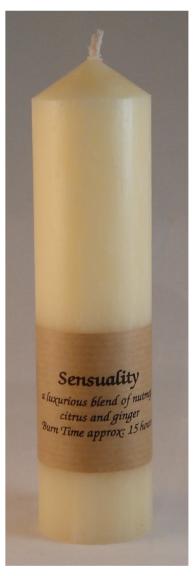 St Eval Candles: St Eval Sensuality Scented Chuch Candle 6inches x 1.5 inches available online here