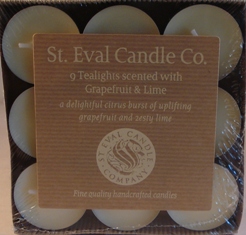 St Eval Candles: St Eval, Grapefruit & Lime Scented Tealights (9) available online here