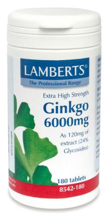 Lamberts Healthcare: Lamberts Extra High Strength Ginkgo 6000mg Tablets (180)  available online here