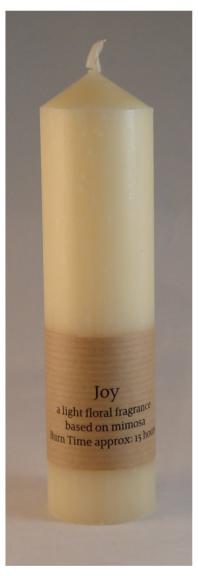 St Eval Candles: St Eval Joy Scented Chuch Candle 6 inches x 1.5 inches available online here
