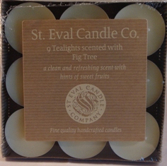 St Eval Candles: St Eval, Fig Tree Scented Tealights (9) available online here