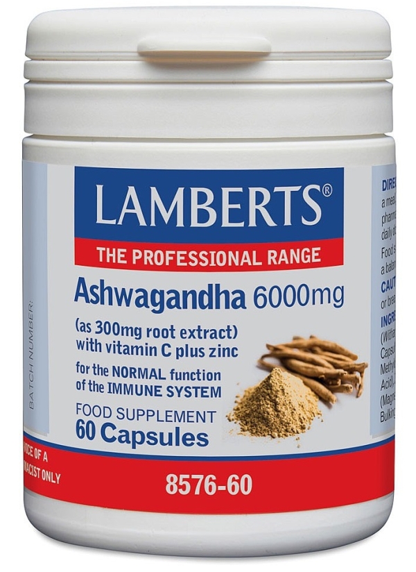 Lamberts Healthcare: Ashwagandha Capsules 6000mg (60)  available online here