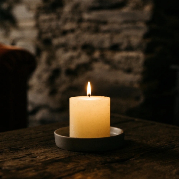 St Eval Candles: Bay & Rosemary  Scented  Pillar Candle 3 x 3 available online here