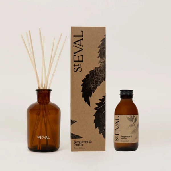 St Eval Candles: Bergamot and Nettle Reed Diffusers available online here