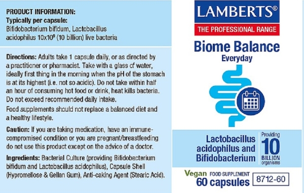 Lamberts Healthcare: Biome Balance Every Day Capsules (60) available online here
