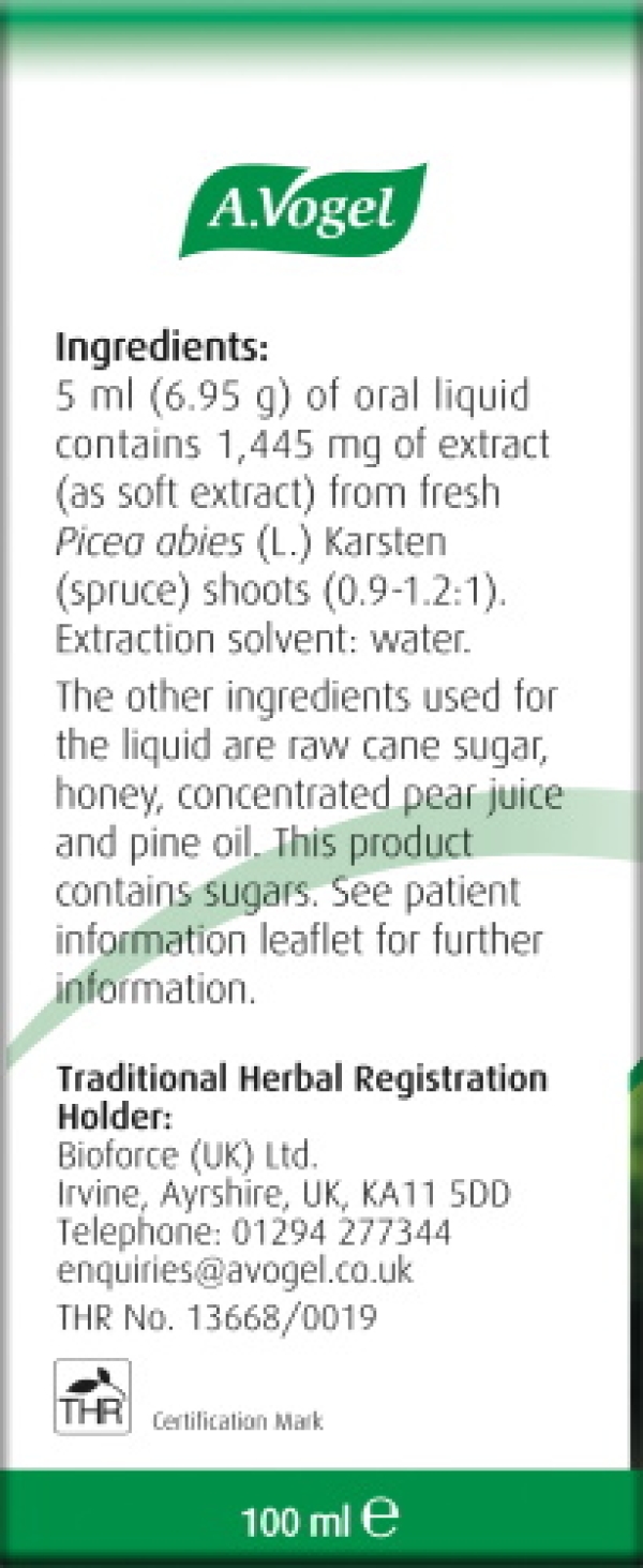 A. Vogel-Bioforce: Bronchosan Pine Cough Syrup 100ml available online here