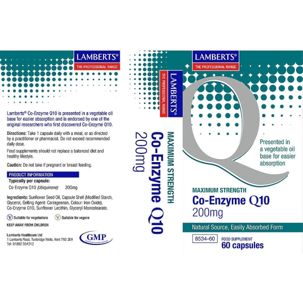 Lamberts Healthcare: Co-Enzyme Q10 200mg (60) available online here