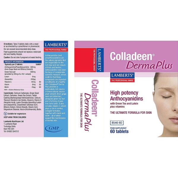 Lamberts Healthcare: Colladeen Derma Plus For Skin - 60 Tablets available online here