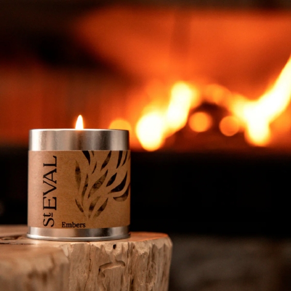 St Eval Candles: Embers scented Candle in a Tin available online here