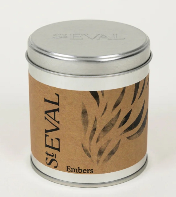 St Eval Candles: Embers scented Candle in a Tin available online here