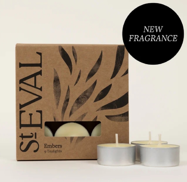 St Eval Candles: Embers Scented Tealights (9) Two Packs  available online here