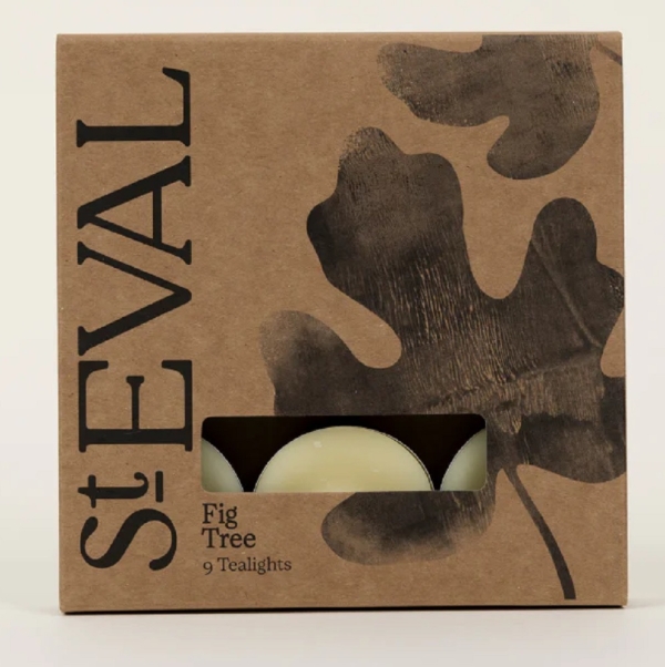 St Eval Candles: Fig Tree Scented Tealights (9) Two Packs  available online here