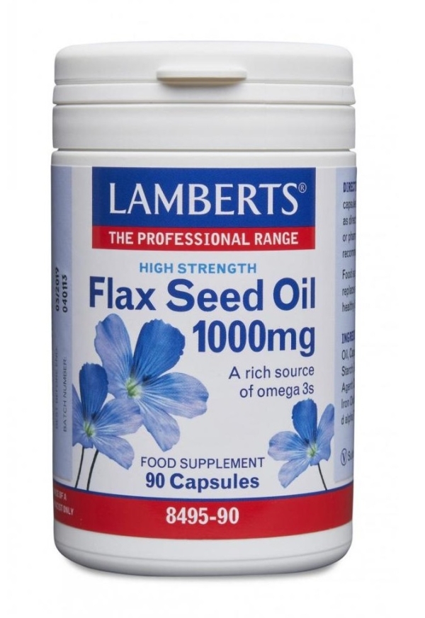Lamberts Healthcare: Flax Seed Oil 1000mg 90 Caps Gelatin Free available online here