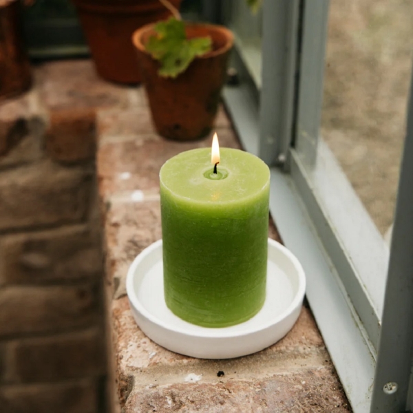 St Eval Candles: Geranium Leaf Scented Pillar Candle 4 x 3 available online here