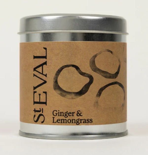 St Eval Candles: Ginger & Lemongrass Scented Candle in a Tin available online here
