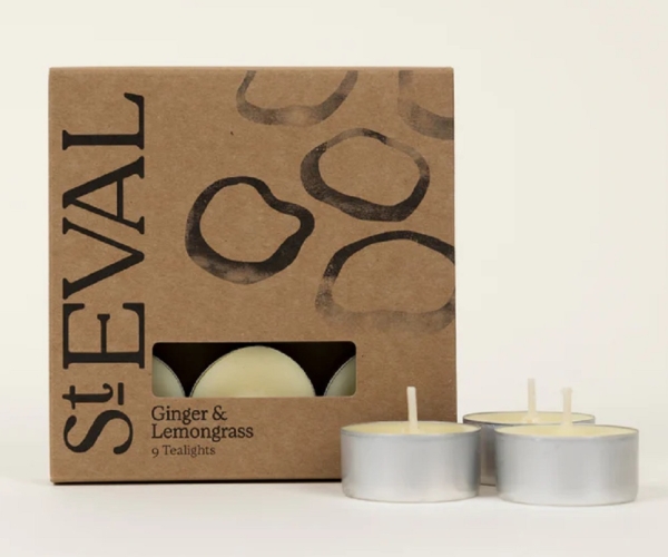 St Eval Candles: Ginger & Lemongrass Scented Tealights (9) Two Packs available online here