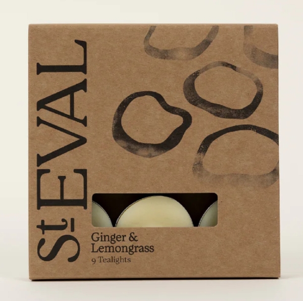 St Eval Candles: Ginger & Lemongrass Scented Tealights (9) Two Packs available online here