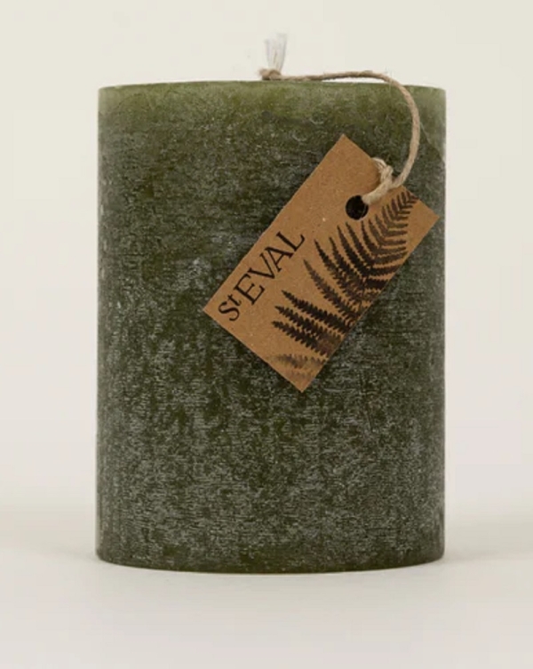 St Eval Candles: Granite & Moss Scented Scented Pillar Candle 4 x 3 available online here