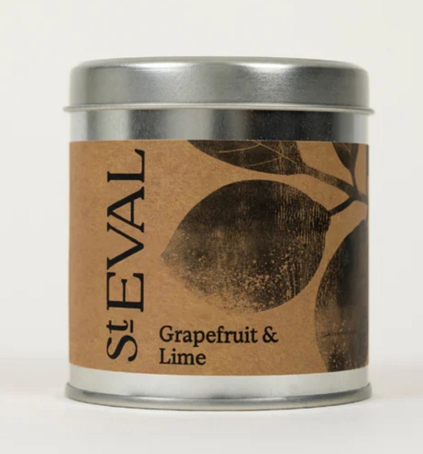 St Eval Candles: Grapefruit & Lime Scented Candle in a Tin available online here