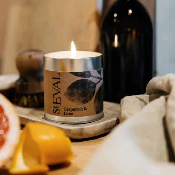 St Eval Candles: Grapefruit & Lime Scented Candle in a Tin available online here