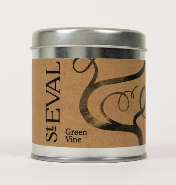St Eval Candles: Green Vine Scented Candle in a Tin available online here