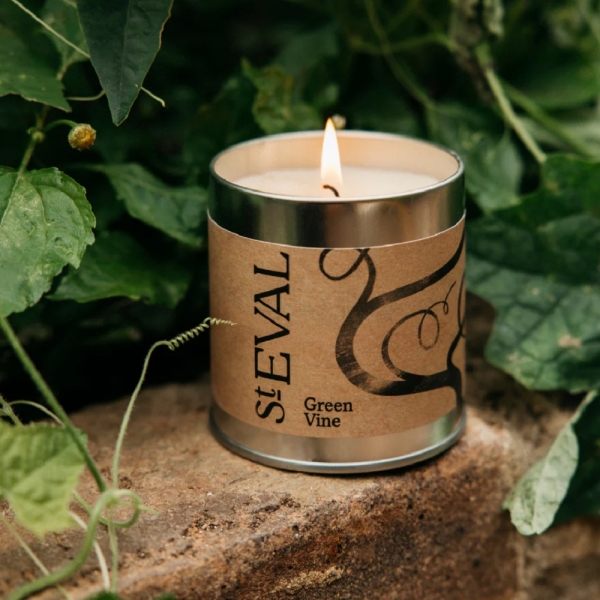 St Eval Candles: Green Vine Scented Candle in a Tin available online here