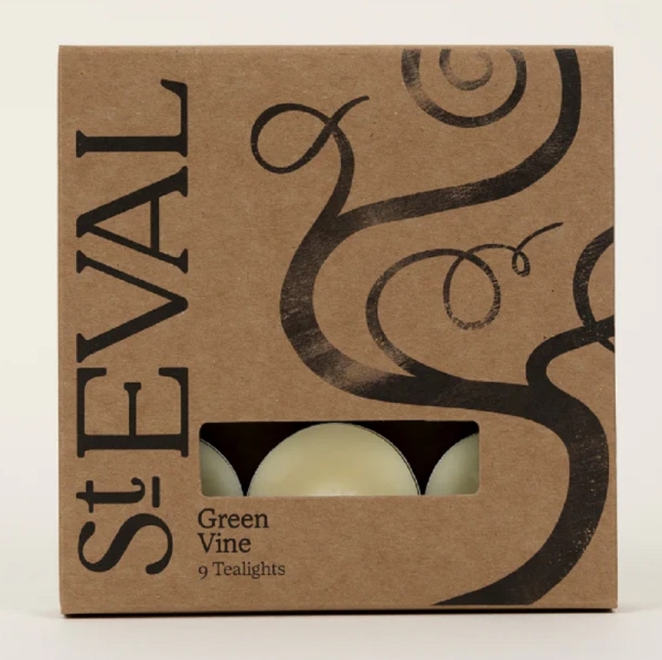 St Eval Candles: Green Vine Scented Tealights (9) Two Packs available online here