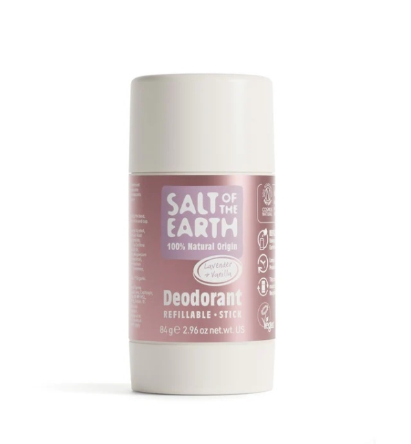 Salt of the Earth: Lavender & Vanilla Stick Deodorant 84g available online here