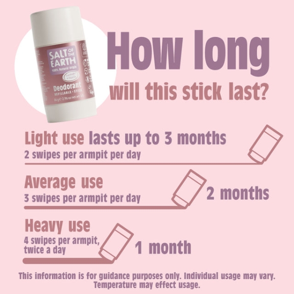 Salt of the Earth: Lavender & Vanilla Stick Deodorant 84g available online here