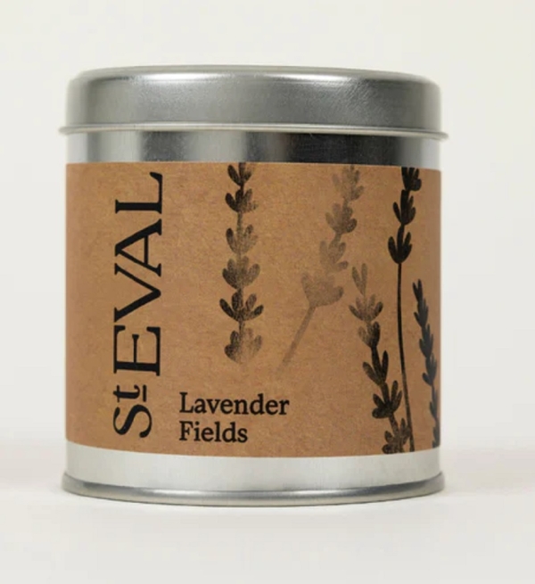 St Eval Candles: Lavender Fields Scented Candle in a Tin available online here