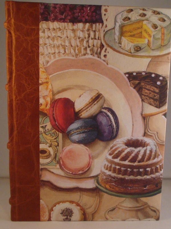 Bomo Art : Leather Spined Recipe Book with blank lined pages.Cakes available online here