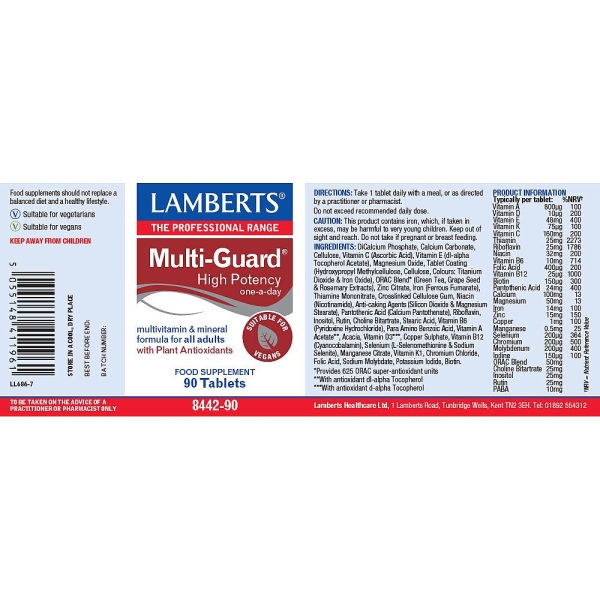 Lamberts Healthcare: Multi-Guard High potency (90) available online here