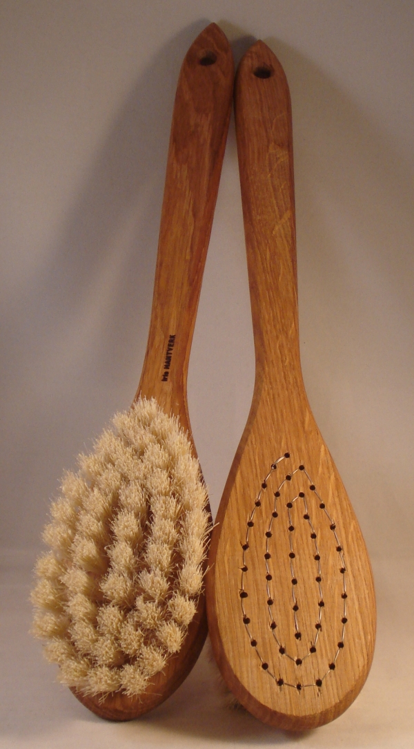 The Tree House: Oak Bath/Back Brush (long handle) (tampico) available online here