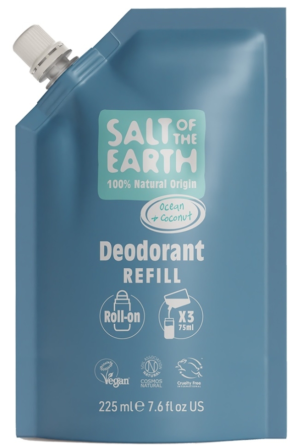 Salt of the Earth: Ocean & Coconut Roll on Deodorant Refill 225ml available online here