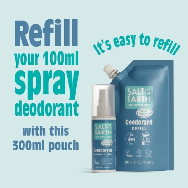 Salt of the Earth: Ocean & Coconut Spray Refill 300ml available online here