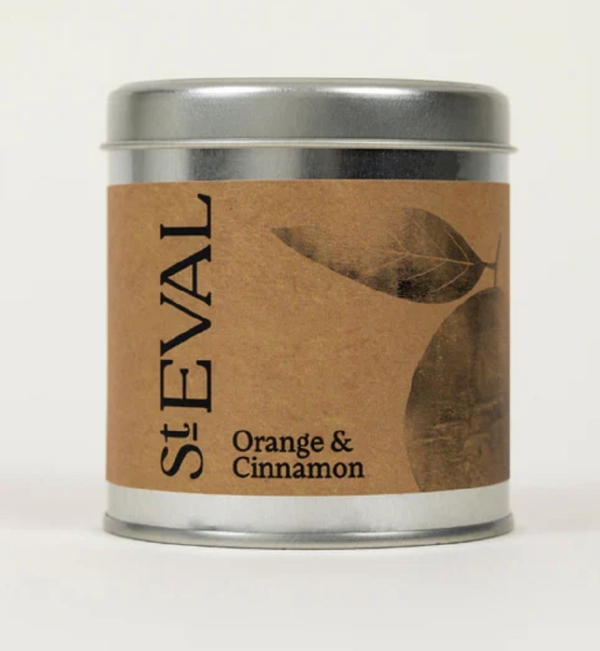 St Eval Candles: Orange & Cinnamon Candle in a Tin available online here