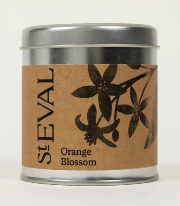 St Eval Candles: Orange Blossom Scented Tin Candle available online here