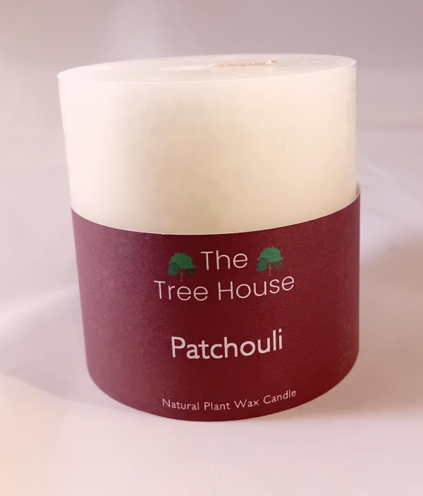The Tree House: Organic Palm Oil Candle (7.5cm x 7.5cm) Patchouli Scented available online here