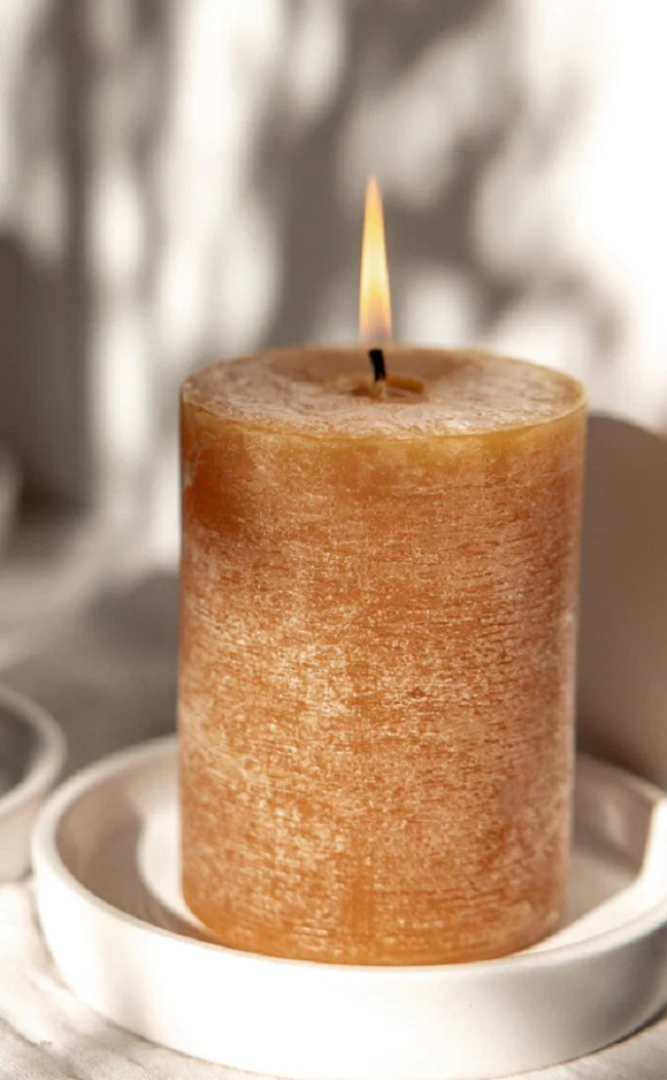 St Eval Candles: Sandalwood Scented Scented Pillar Candle 4 x 3 available online here