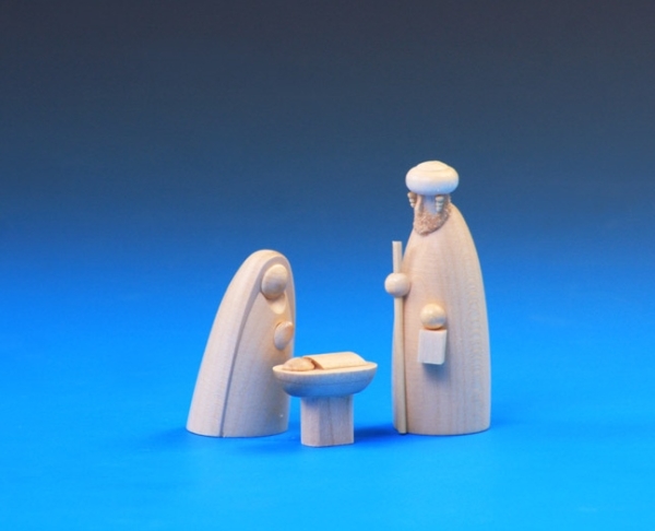 Schalling Wooden Nativities: Schaling Nativity Figures. The Holy Family 6cm Group available online here