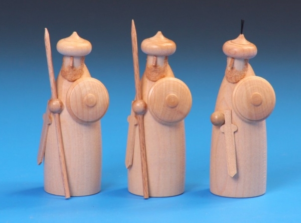 Schalling Wooden Nativities: Schalling Nativity Figures. The Soldiers from Herod 6cm Group available online here