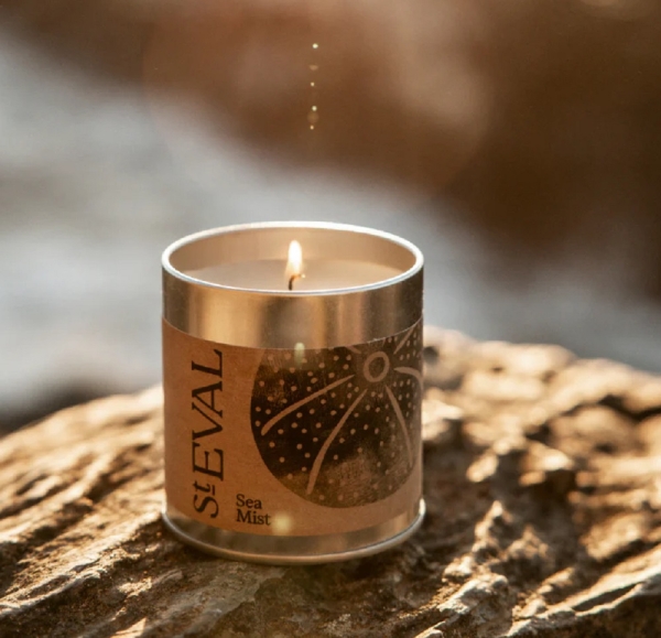 St Eval Candles: Sea Mist Scented Candle in a Tin available online here