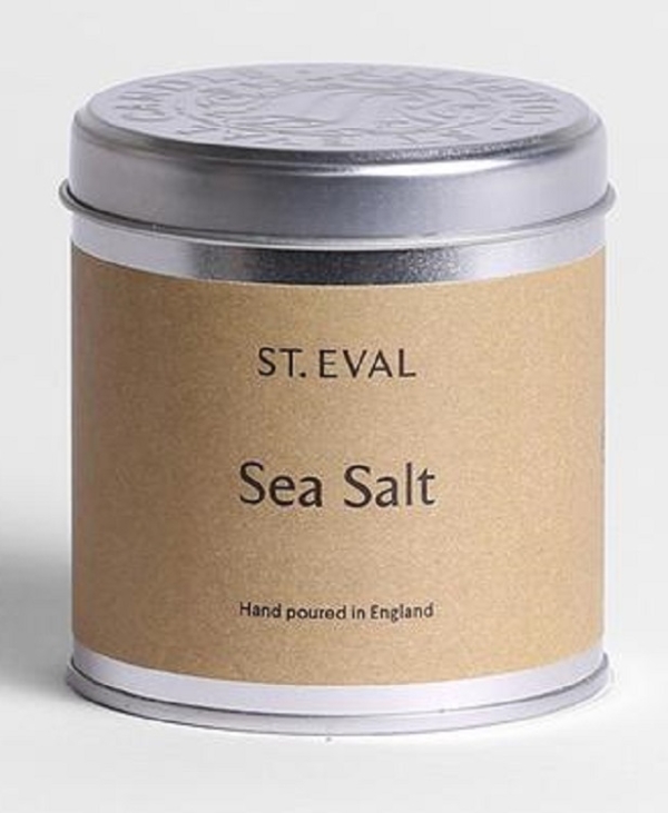 St Eval Candles: Sea Salt Scented Candle in a Tin available online here