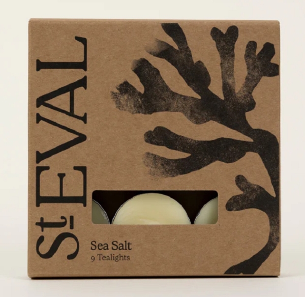 St Eval Candles: Sea Salt Scented Tealights (9) Two Packs available online here