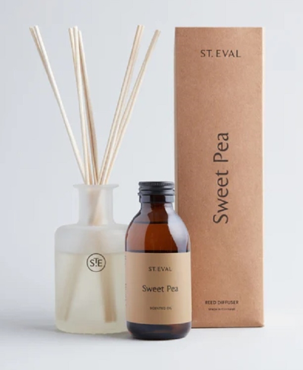 St Eval Candles: Sweet Pea Reed Diffuser available online here