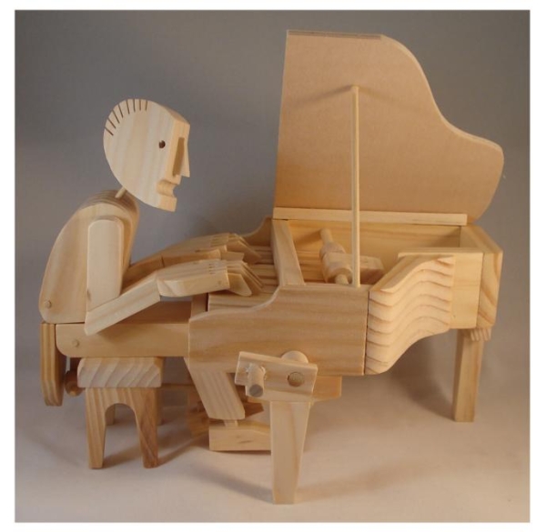 Timberkits: The Pianist, Self Assembly Automaton Kit from Timberkits available online here