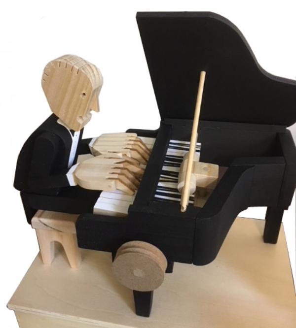Timberkits: The Pianist, Self Assembly Automaton Kit from Timberkits available online here