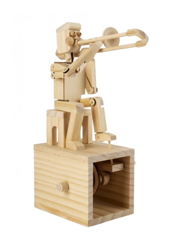 Timberkits: The Trombone Player Self Assembly Automaton Kit  from Timberkits available online here